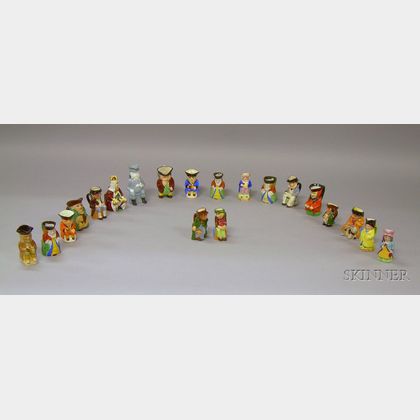 Nineteen Small Ceramic Toby Jugs and a Beswick King of Hearts Ceramic Figure