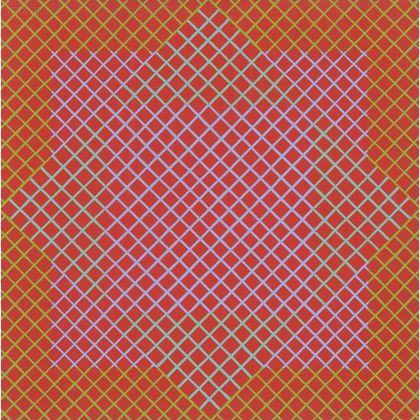 Richard Anuszkiewicz (American, b. 1930) Untitled [Red, Pink, Green] / An Op Art Composition
