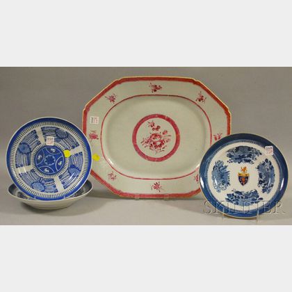 Four Chinese Export Porcelain Table Items