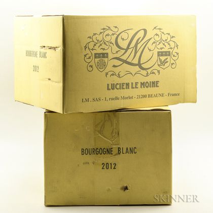 Lucien Le Moine Bourgogne Blanc 2012, 12 bottles (2 x oc) 