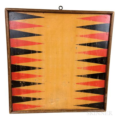 Polychrome Painted Pine Double-sided Game Board