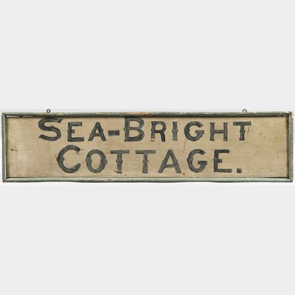 Painted "Sea-Bright Cottage" Sign