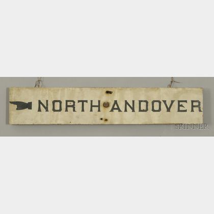 Painted Wooden "NORTH ANDOVER" Sign