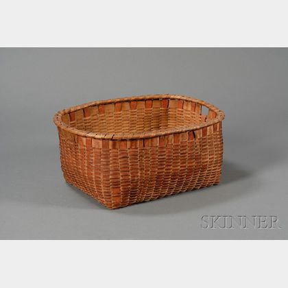 Painted Woven Splint Basket
