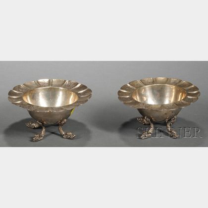 Two Mexican .900 Silver Footed Side Bowls