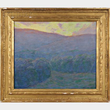 Horace Brown (American, 1876-1949) Sunlight over Vermont Hills