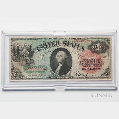 1869 $1 Legal Tender "Rainbow Ace" Note, Fr. 18. Estimate $100-200