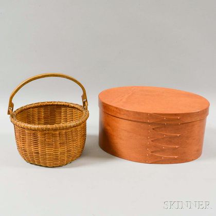 Shaker-style Finger-lapped Pantry Box and a Nantucket Swing-handled Basket