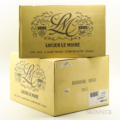 Lucien Le Moine Bourgogne Rouge 2013, 12 bottles (2 x oc) 