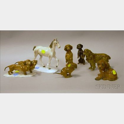 Seven Porcelain Animal Figurals