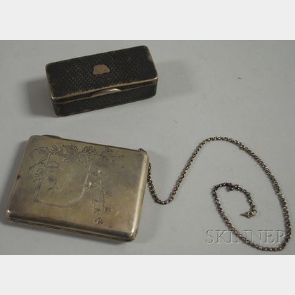 Two Small Russian Silver Cases