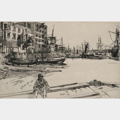 James Abbott McNeill Whistler (American, 1834-1903) Eagle Wharf