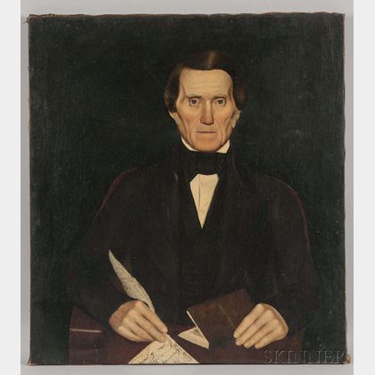 American School, 19th Century Portrait of a Gentleman