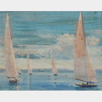 Max Kuehne (American, 1880-1968) Sailing