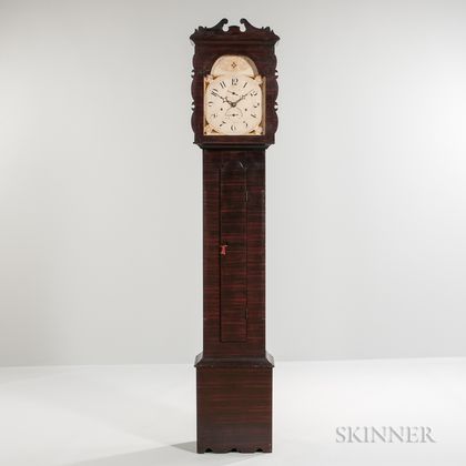 Silas Hoadley Painted Tall Case Clock