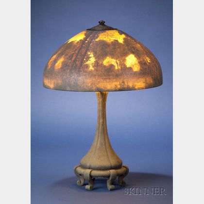 Attributed to Handel Reverse-painted Table Lamp