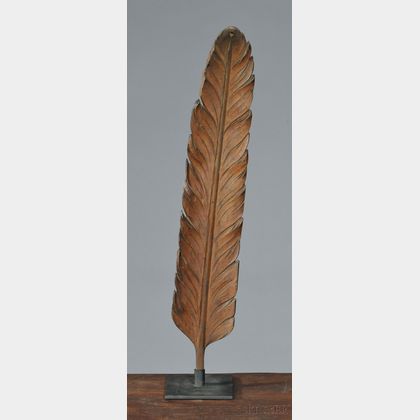 Carved Pine Feather