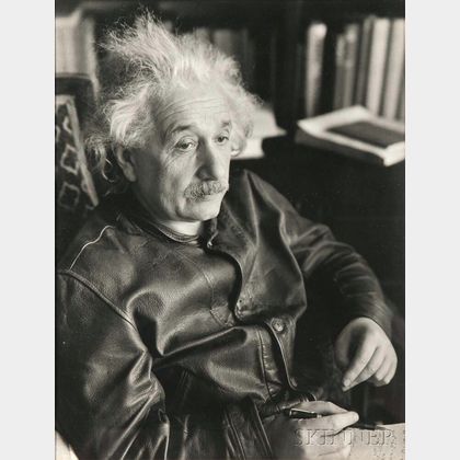 Lotte Jacobi (American, 1896-1990) Albert Einstein at His Home in Princeton, New Jersey