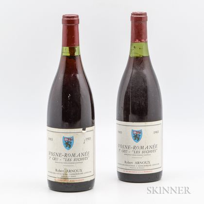 R Arnoux Vosne Romanee Les Suchots 1983, 2 bottles 