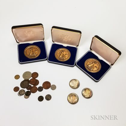 Group of American and World Coins, Tokens, and Medals