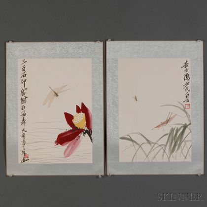 Set of Twelve Block Prints of Qi Baishi