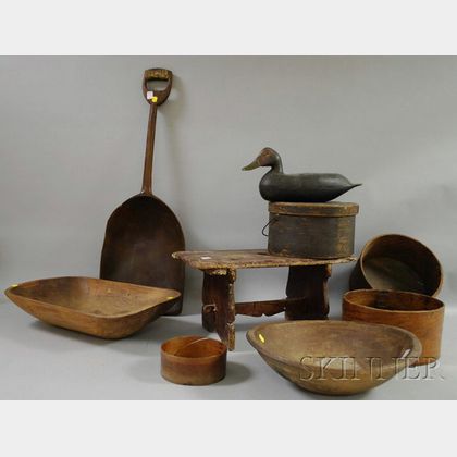 Group of Country Wooden Articles