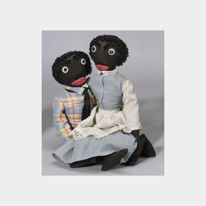 Black Cloth Golliwog Couple